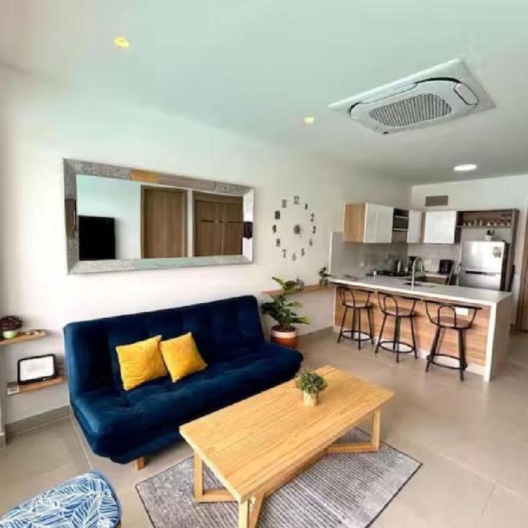 Apartamento 4g Baia Kristal Cartagena - One-Bedroom Apartment with Balcony and Water View - 45