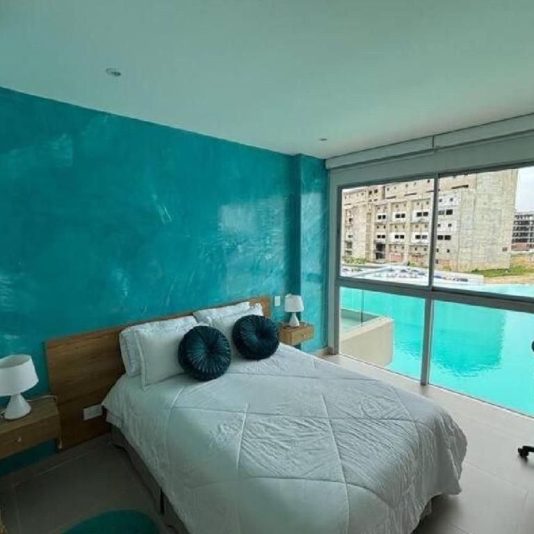 Apartamento 4g Baia Kristal Cartagena - One-Bedroom Apartment with Balcony and Water View - 50