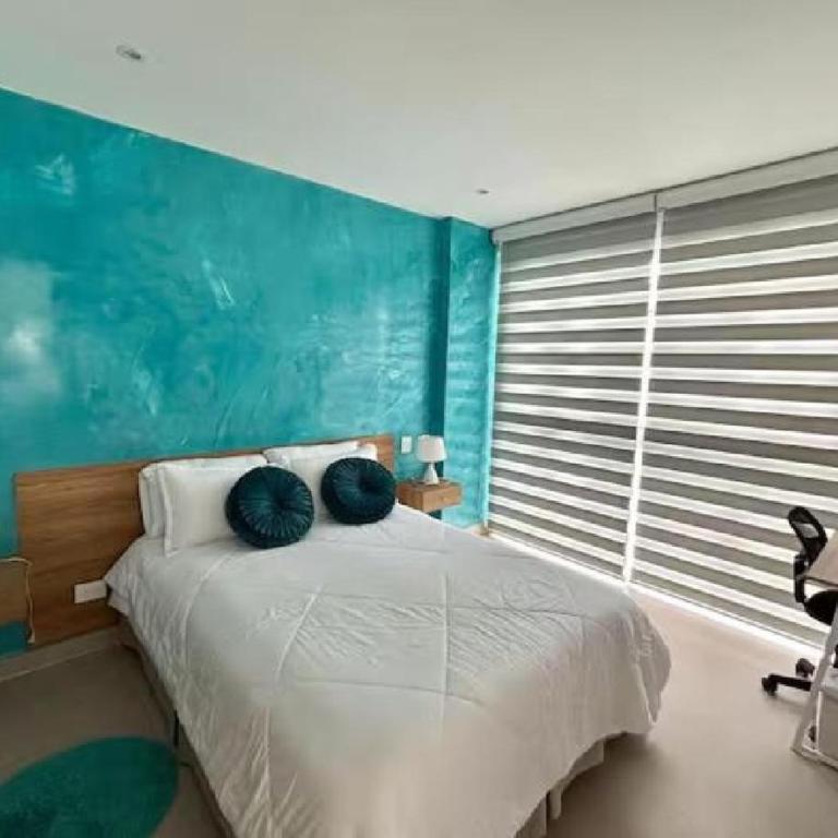 Apartamento 4g Baia Kristal Cartagena - One-Bedroom Apartment with Balcony and Water View - 46