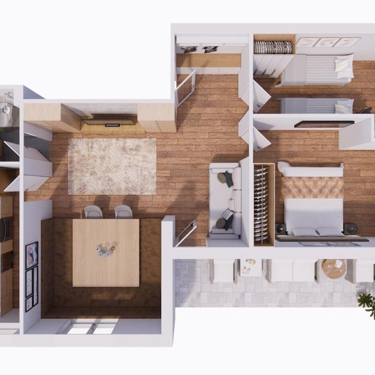 Appartement WOLKE7 byTILLY - Familienfreundliches Alpenzuhause mit Hallenbad, Balkon & Panoramablick hoch oben auf der Gerlitzen - Apartment mit 2 Schlafzimmern und Balkon - 12