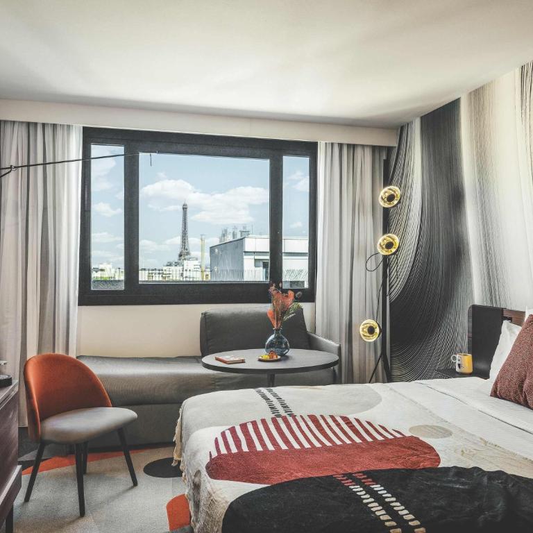 Novotel Paris Vaugirard Montparnasse - Chambre Exécutive avec 1 Lit Double et 1 Canapé-Lit Simple - Vue Tour Eiffel - 6