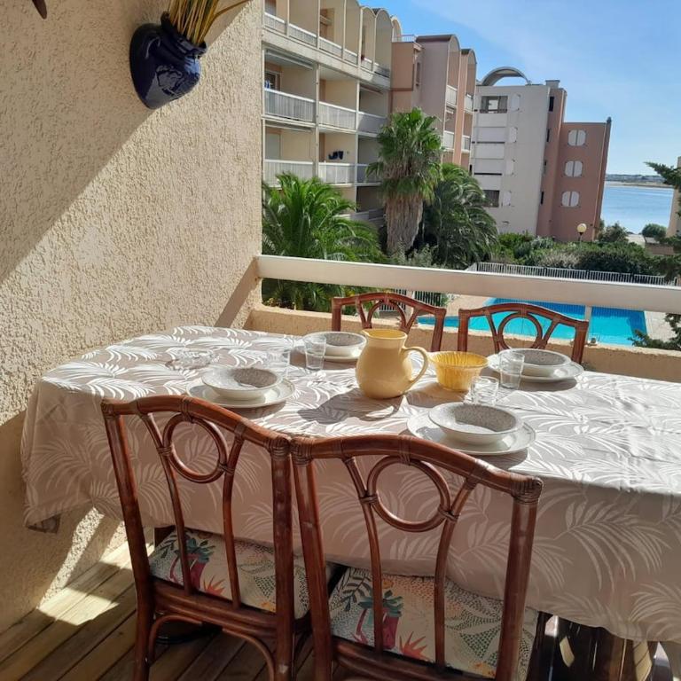 Joli appartement climatisé résidence avec piscine et plage du Grazel à 180m - Appartement 1 Chambre - Vue sur Piscine - 20