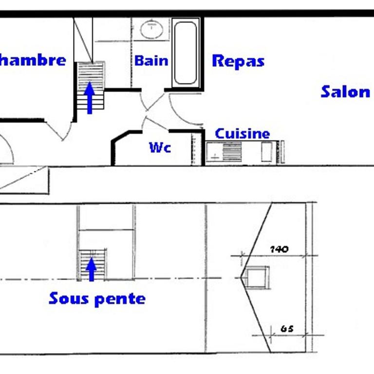 Charmant appartement 6 pers, balcon sud - Apartment mit 1 Schlafzimmer - 5