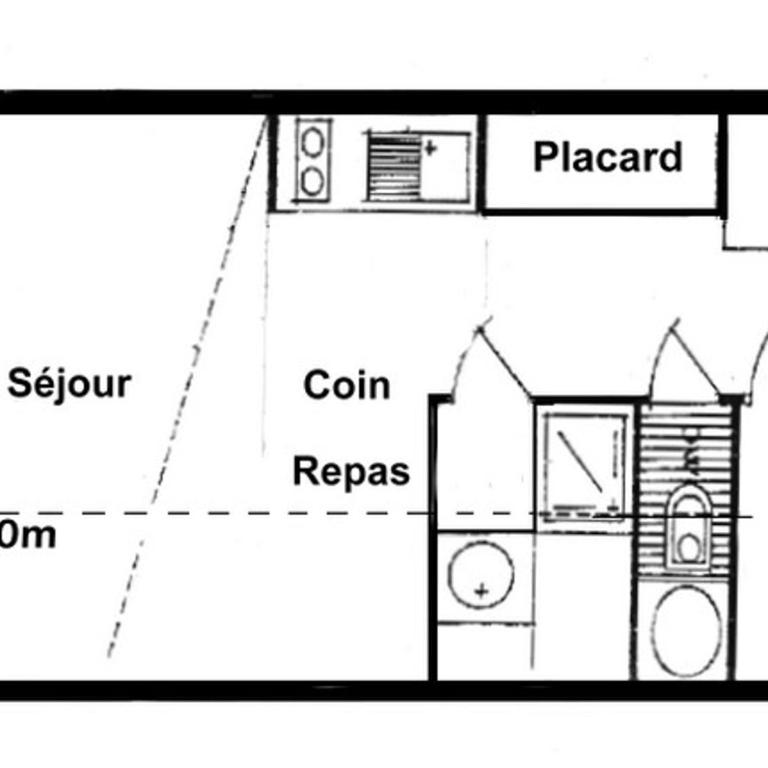 Appartement aux Saisies - Jusqu'à 6 pers, 2 pièces, 28.90m², vue pistes - Appartement 1 Chambre - 4