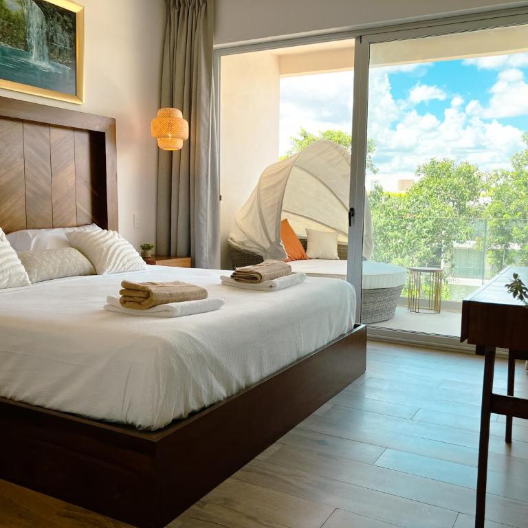 Stylish Playacar Condo with Balcony & Pool - Apartamento Deluxe de 2 dormitorios con vistas al jardín - 11