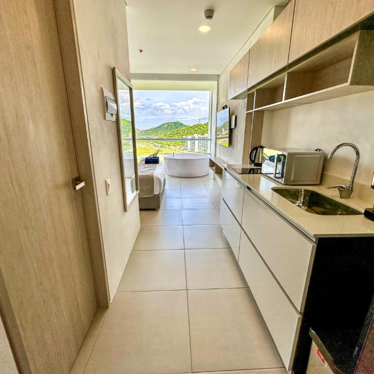 Apartamentos Luxury Hotel Porto Horizonte - AR Rentals - Apartamento de 1 dormitorio con bañera de hidromasaje - 18