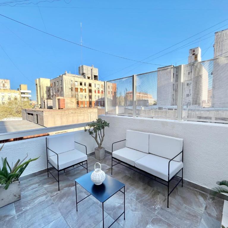 Depto céntrico en Mendoza, 3 ambientes con terraza balcón wifi alta velocidad lavandería cercano Aristides y Parque General San Martin - Apartamento de 2 dormitorios con terraza - 4