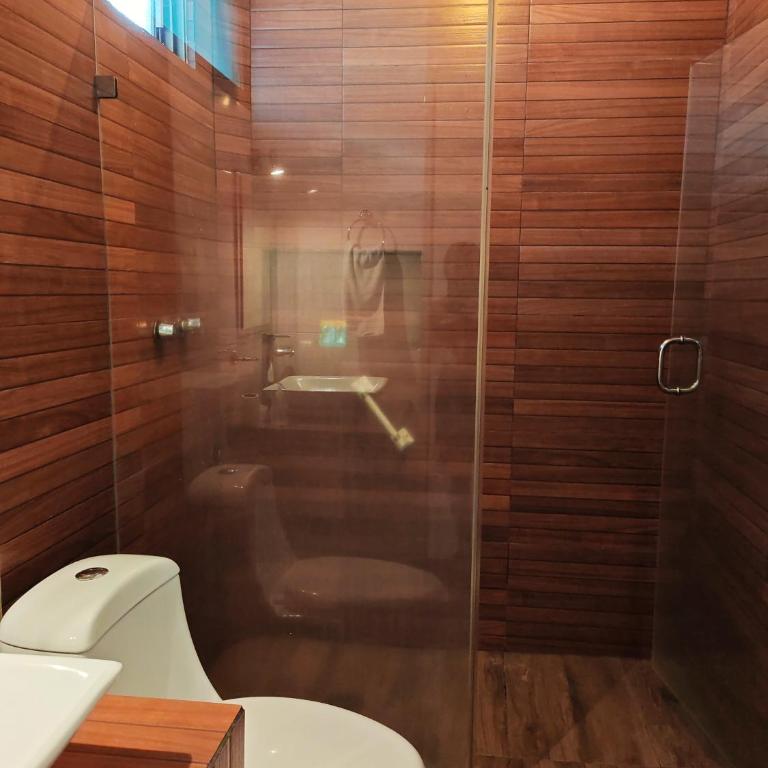 Loft lujo estilo y diseño, alberca, Cuernavaca somos los únicos en ofrecerte 2 jacuzzis tipo Spa con agua caliente y sistema de hidromasaje, alberca con calefacción ecológica, amplia cama de alberca, 3 pantallas, terraza privada con asador de carbon, WiFi - Apartamento de 2 dormitorios con vistas a la piscina - 20