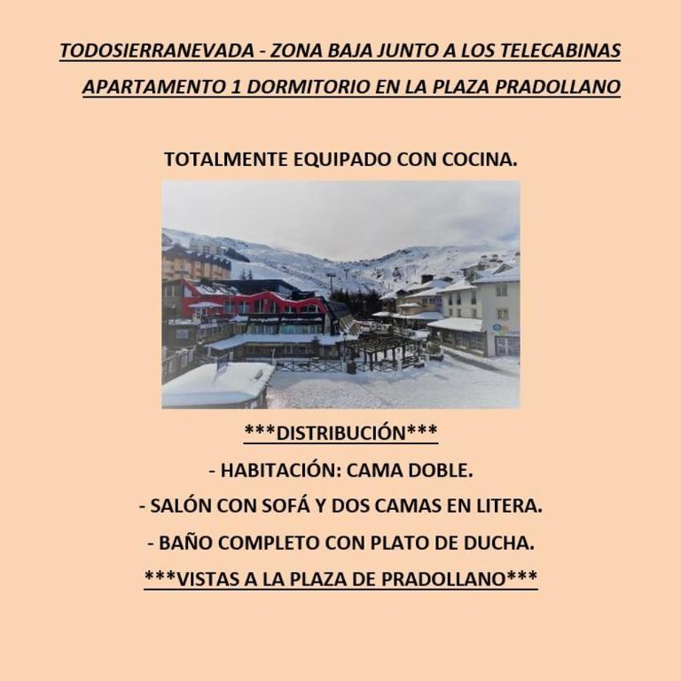 SKI & SNOW APARTMENTS - PLAZA DE PRADOLLANO - Junto a los Telecabinas by TODOSIERRANEVADA - Apartamento de 1 dormitorio - 6