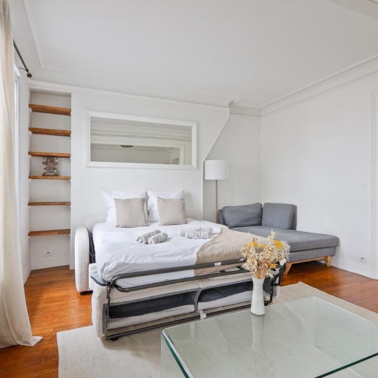 Haussmannien lumineux avec balcon proche Montmartre - Appartement 1 Chambre - 16