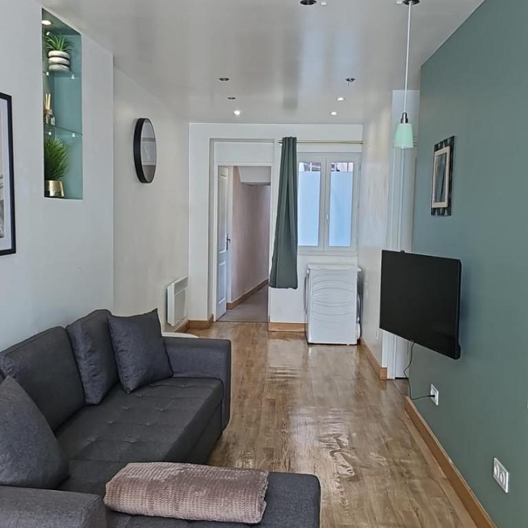 Cosy 50m2 moderne avec terrasse, spa et sauna communs, à 2 pas de la Place Dalton - Appartamento con 1 Camera da Letto - 17
