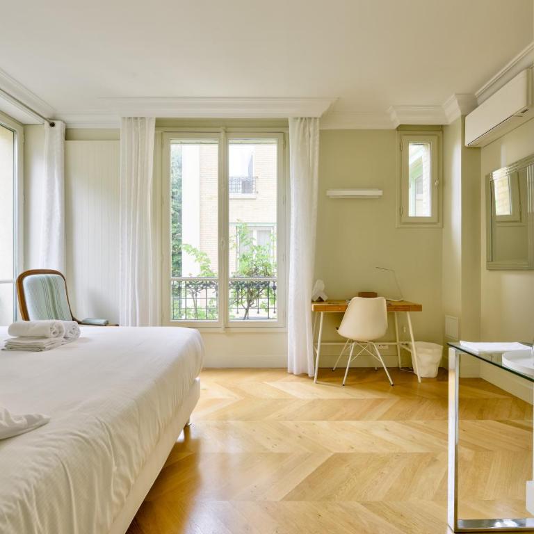 La Villa d'Auteuil, Paris 16 - Chambre Lit Queen-Size - Vue sur Jardin - 31