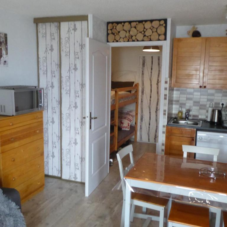 studio cabine résidence les Airelles 2 adultes 2 enfants parking casier à skis balcon vue lac --location toutes saisons-- - Studio mit Bergblick - 2