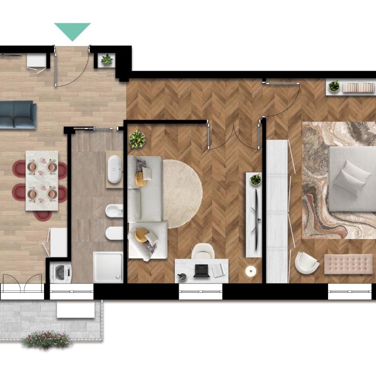 Della Corte House - Elegant Apart Central Station - Appartamento con 2 Camere da Letto - 9