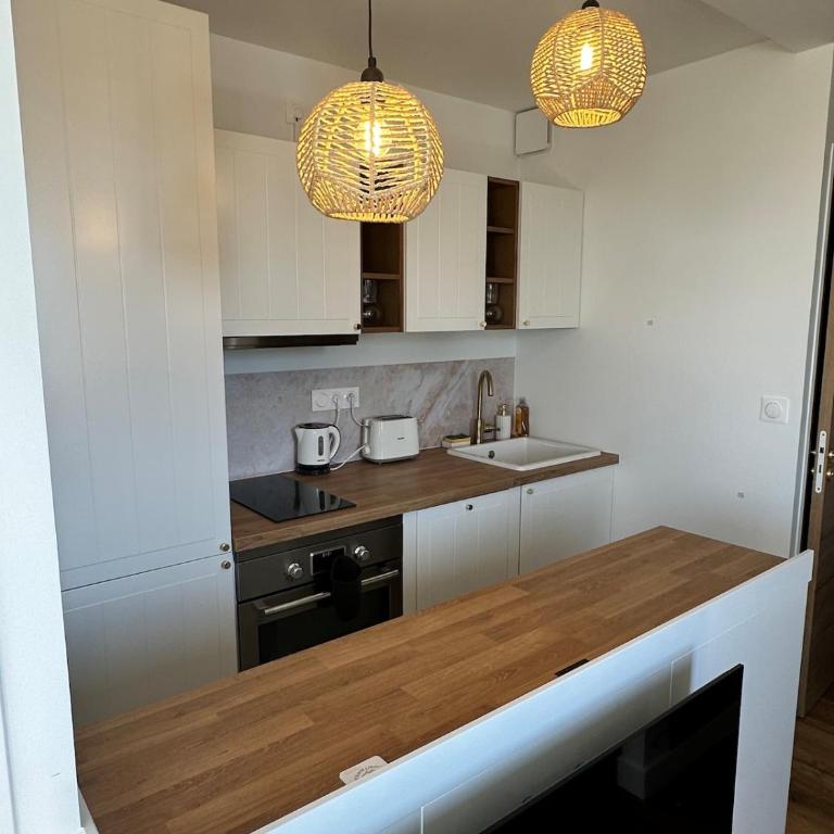 Studio cabines, Vue mer & étang, plage a pied - Studio Apartment with Sea View - 8