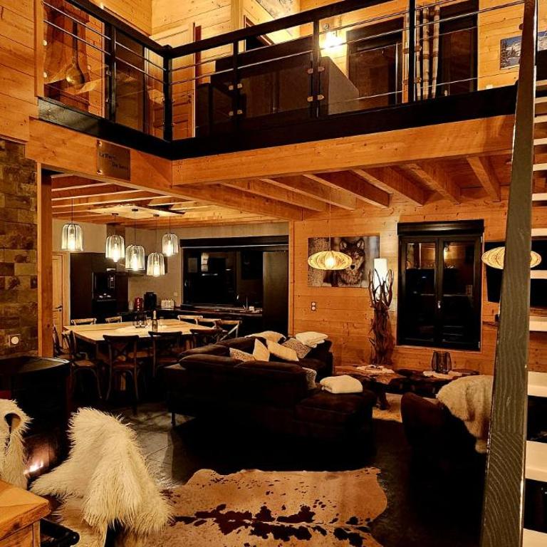 Chalet Bois le Havre du sotrè Gérardmer Sauna panoramique jacuzzi 14 personnes et 1 bébé - Chalet Superior - 94