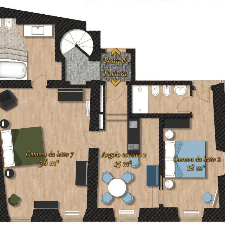 Palazzetto de Lante Appartamento Parione - Appartamento con 2 Camere da Letto - 21