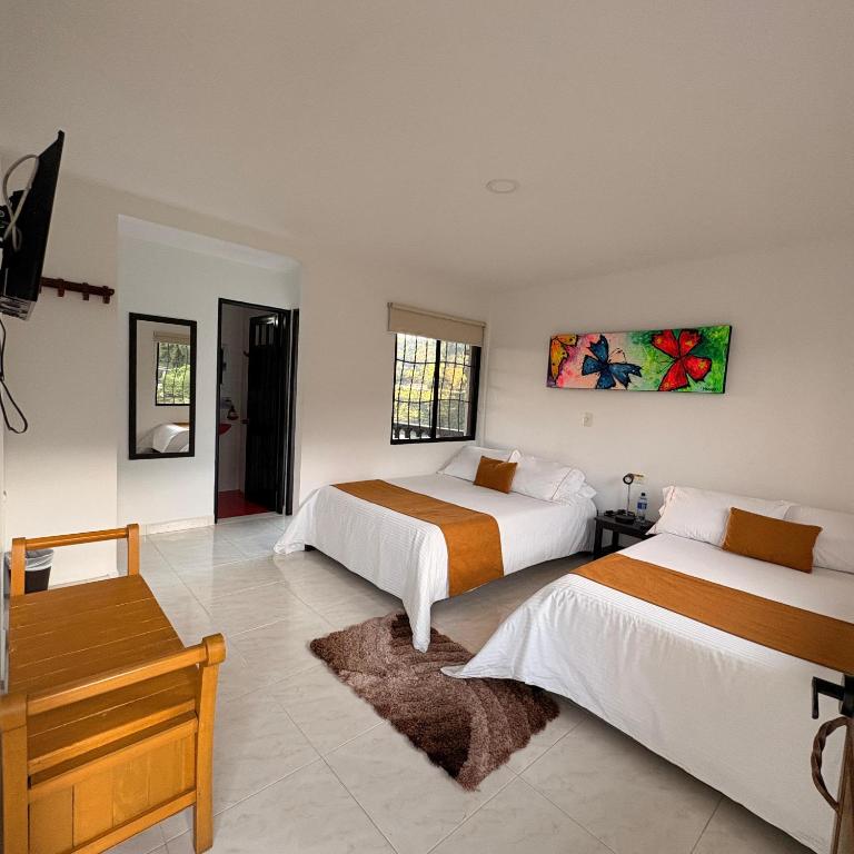 Hotel Campestre El Triunfo - Habitación Doble con balcón - 2 camas - 7