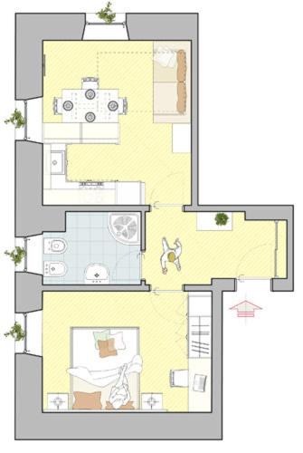 Appartamenti Regina - Appartamento con 1 Camera da Letto e Vista Lago (4 Adulti) - int. 1 - 3