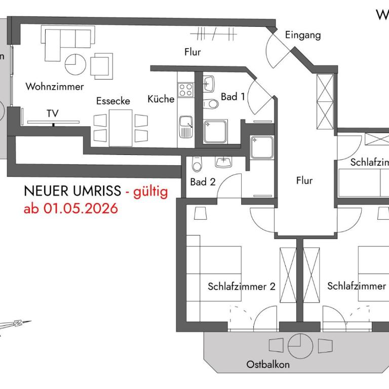 VILLAWILLI - Gemütliche Ferienwohnungen - Comfort Apartment mit Balkon - zweite Etage (Nummer 6) - 14