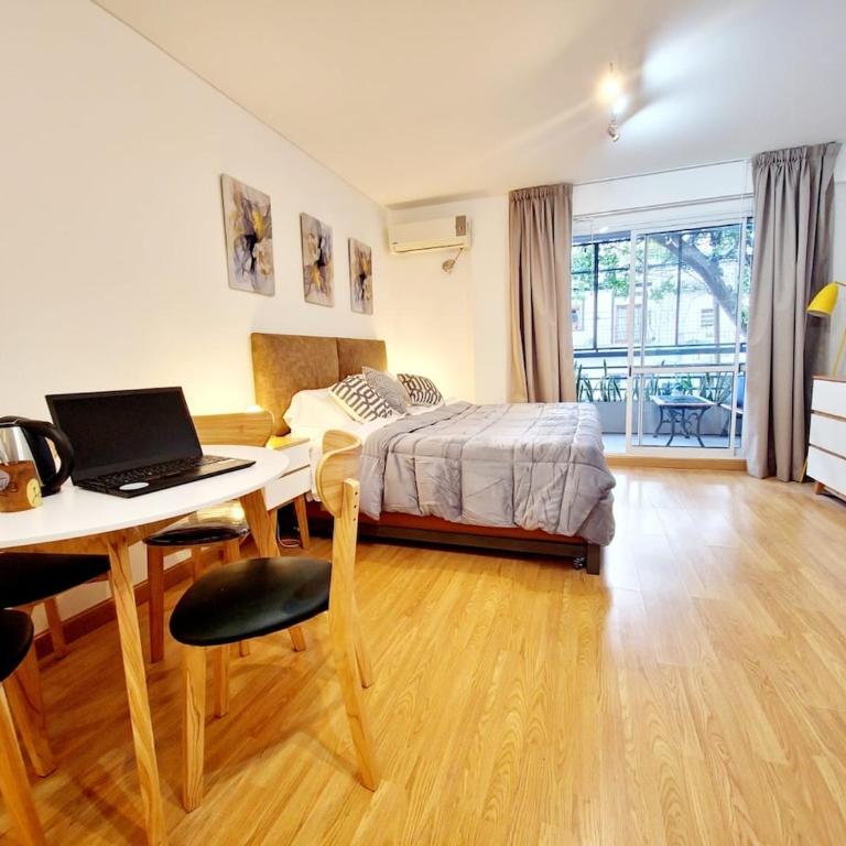 Acogedor apartamento con amplio balcón a mts subte - Apartamento de 1 dormitorio - 1