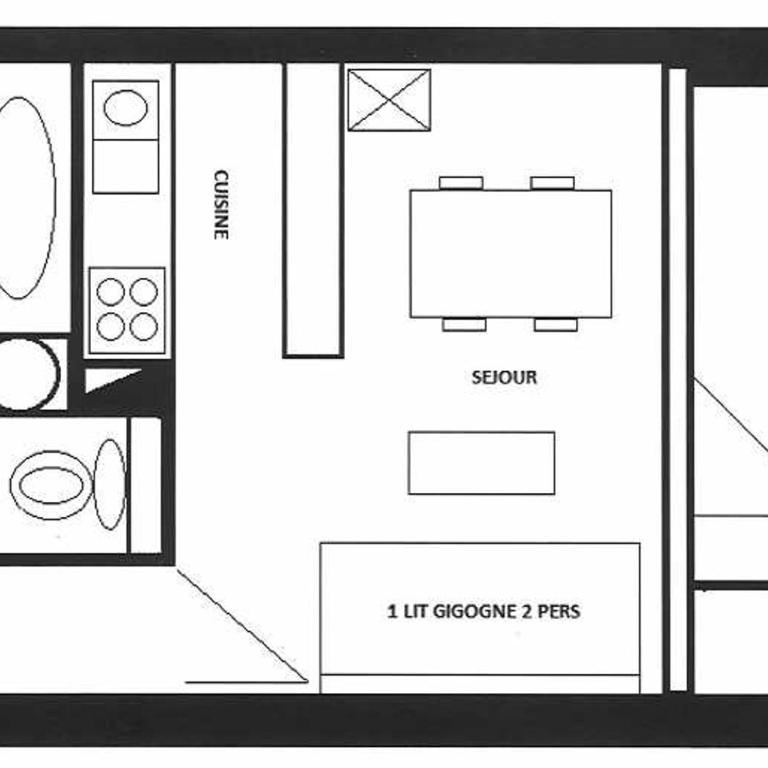 Appartement cosy à Montchavin, ski au pied, 2 pièces, terrasse, parking inclus, proche commerces. - FR-1-329-11 - Apartment (4 Adults) - 10