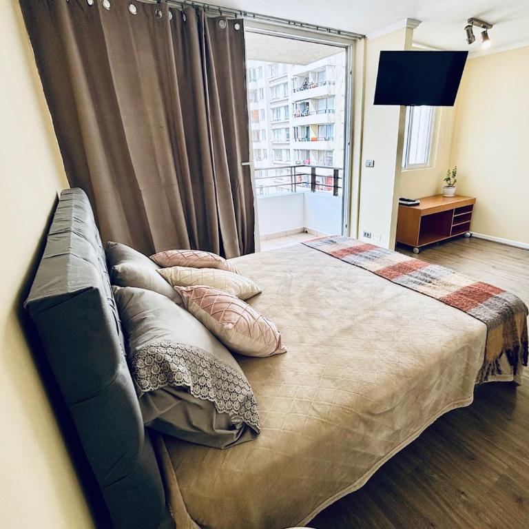 Departamento estudio en Macul hasta 3personas, a pasos del metro incluye estacionamiento - Studio Apartment - 12