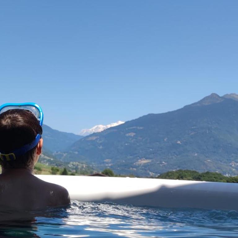 Domaine Le Manoir, bain nordique privé, vue Mont-Blanc - Maison 2 Chambres - 4