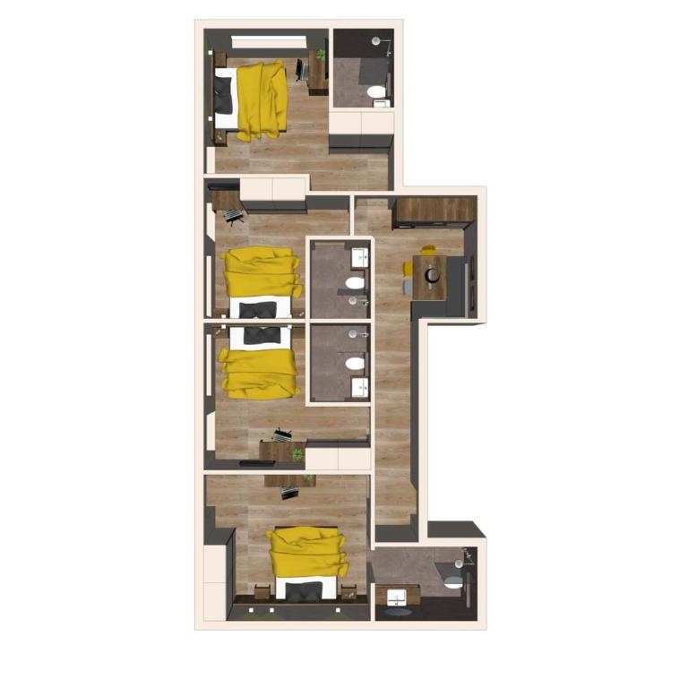 Aparthotel AlpTirol - Apartment mit 4 Schlafzimmern (Hochzillertal) - 1