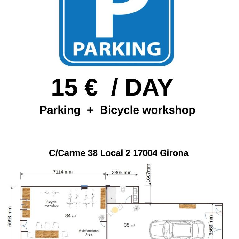 Girona Centro 7pax (3º) Parking* Car,Moto,Bike - Apartamento - 5