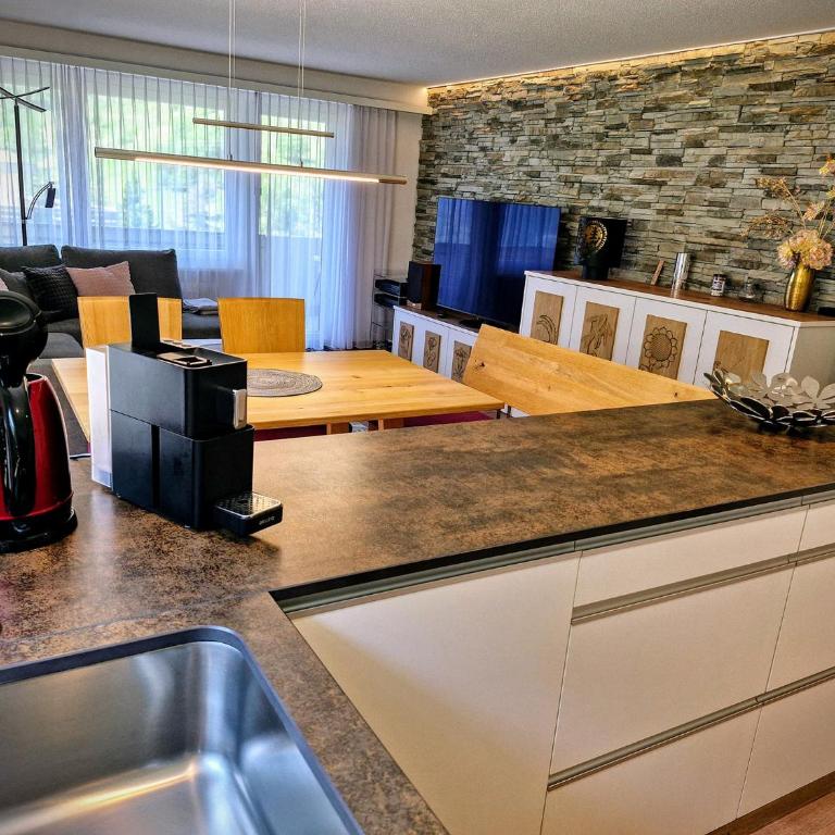 Wohnungen Matterhorn & Aletschhorn im Valere B Leukerbad - Apartment mit 2 Schlafzimmern mit Balkon und Terrasse - 5