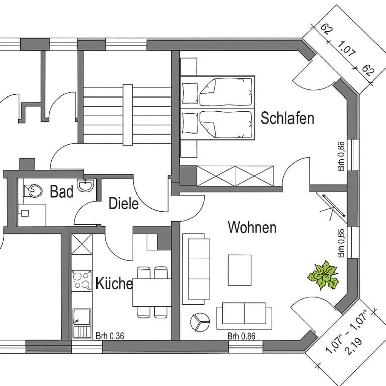 Ferienwohnung im Allgäu-sonnigen Balkon und Alpenpanorama, 5 min zum See - Apartment mit 1 Schlafzimmer - 12