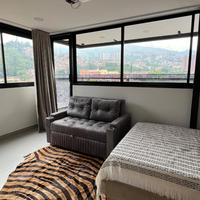 apto con jacuzzi y aire acondicionado cerca laureles - Apartamento de 1 dormitorio - 6