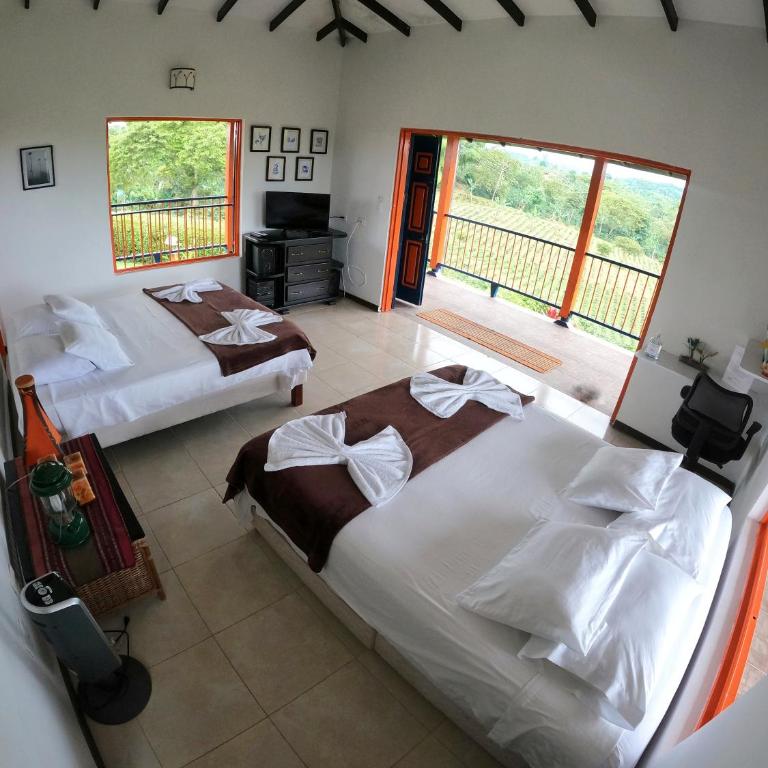 Finca La Coqueta Coffee Farm Stay near Filandia - Family Room with Balcony - 19