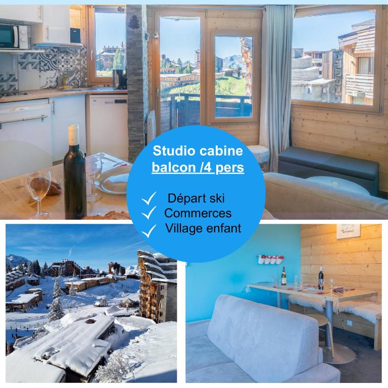 Studio cabine vue montagne au pied des pistes & commerces - Appartamento con 1 Camera da Letto - 1