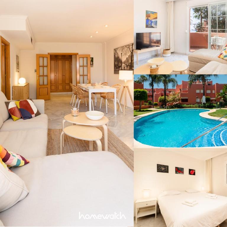 Beachfront apartment with terrace, pool and tennis court in Costabella, Marbella - Two-Bedroom Apartment - 1