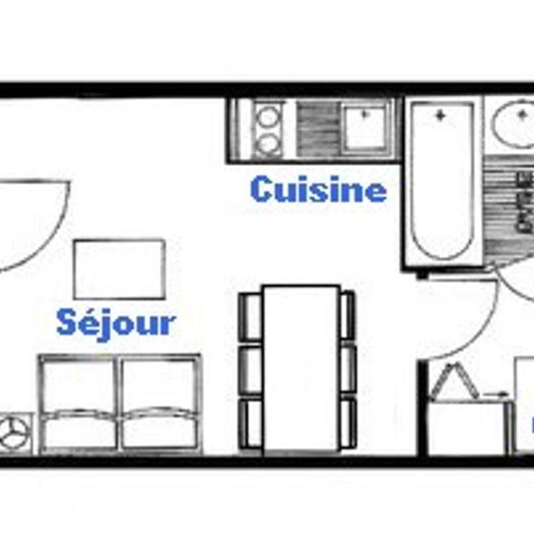 Studio cabine 4 pers, vue sud Les Saisies - FR-1-293-172 - Studio - 5