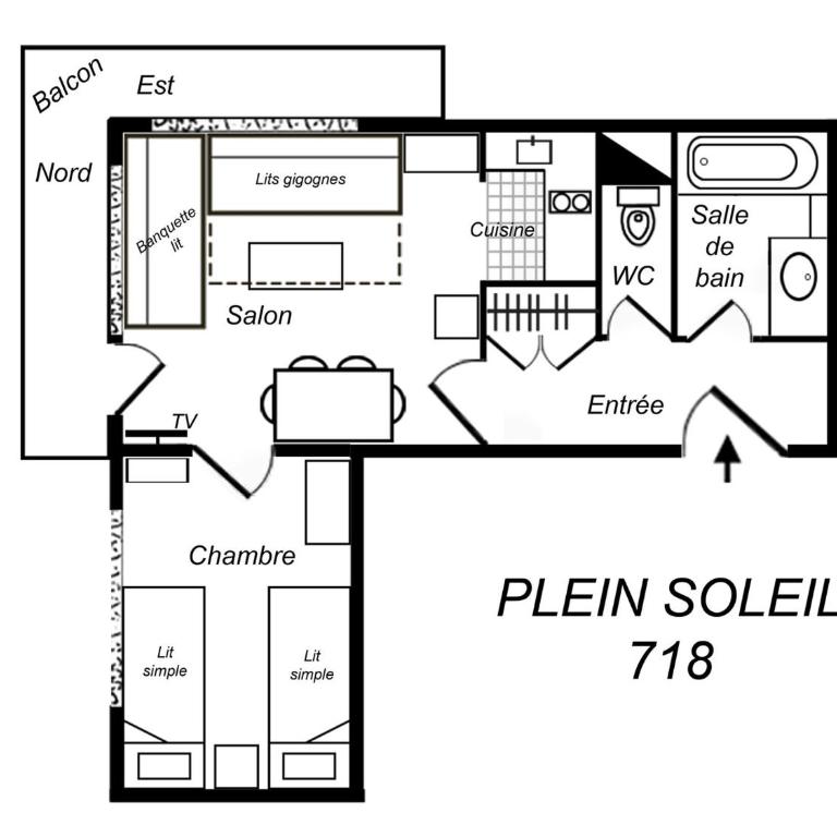 Charmant appartement 2 pièces Méribel, 4 pers, balcon, WiFi - FR-1-182-17 - Appartement (4 Adultes) - 19