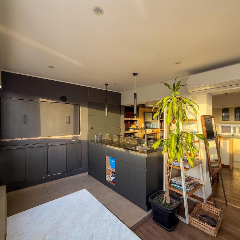 Penthouse con parrillero, terraza y estufa a leña - Two-Bedroom Apartment - 2