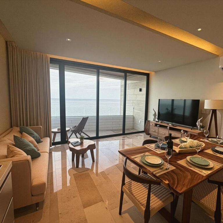 Beachfront 2BR 2BA Condo w Balcony, Ocean Views - Two-Bedroom Apartment with Balcony and Sea View - 17