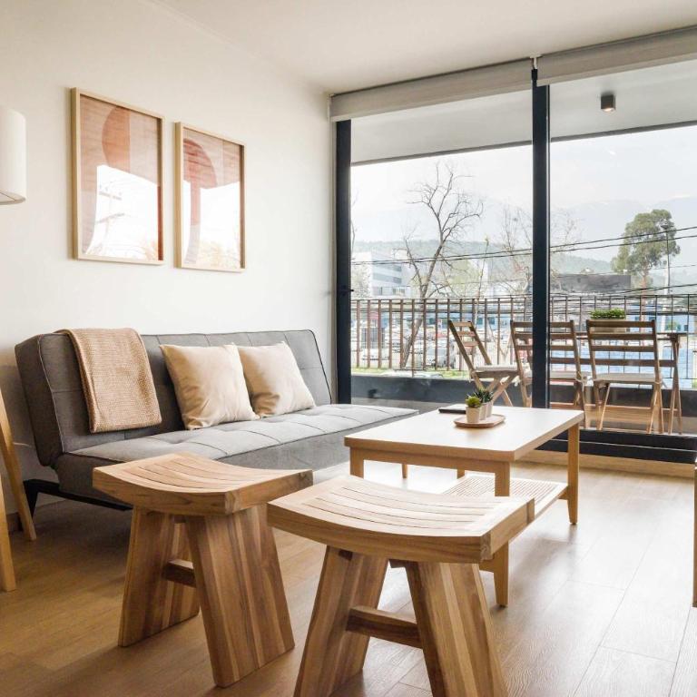 Stylish 2BR Haven for 5 in Lively Las Condes Oasis - Apartment - 1