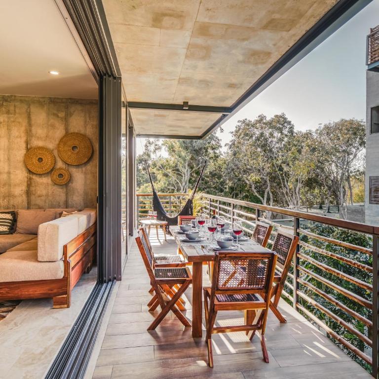 Classy 2BR on Private Cenote Big Gym Roof Pool - Two-Bedroom Apartment - 15