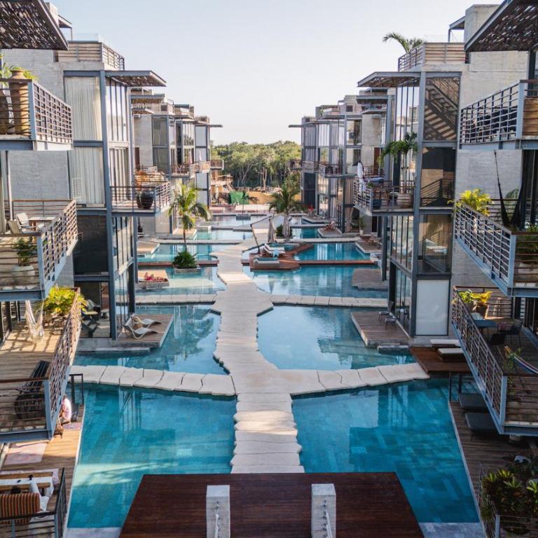 Classy 2BR on Private Cenote Big Gym Roof Pool - Two-Bedroom Apartment - 22