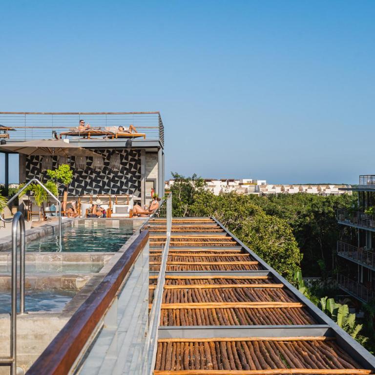 Classy 2BR on Private Cenote Big Gym Roof Pool - Two-Bedroom Apartment - 25