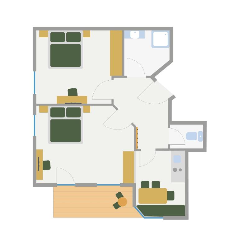 Crystls Aparthotel - Apartment mit Balkon - 7