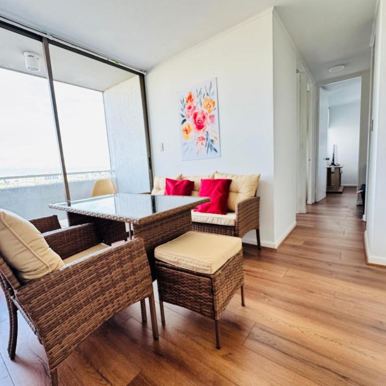 Departamento moderno cerca Movistar Arena para 6 personas, con parking de alquiler - Apartamento de 3 dormitorios - 38