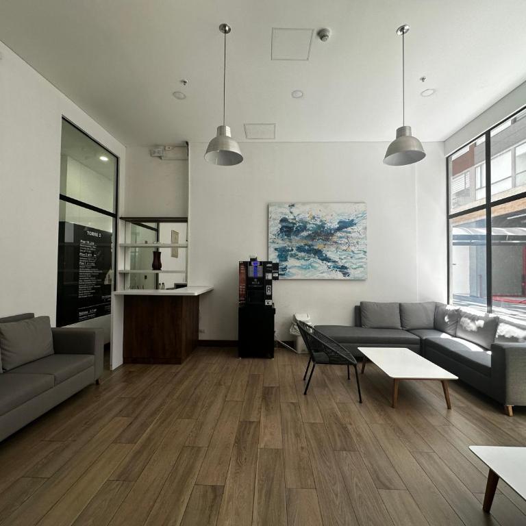 Apartaestudio en Chapinero con gimnasio coworking rooftop piscina climatizada sauna turco bbq y chimenea - One-Bedroom Apartment - 13