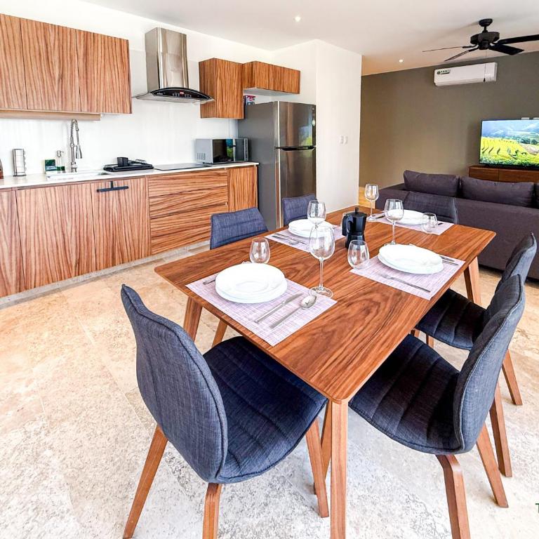 Exclusive 2 Bedroom Apartment Private Pool Fast Wifi in Aldea Zama - Two-Bedroom Apartment with Private Pool - 1