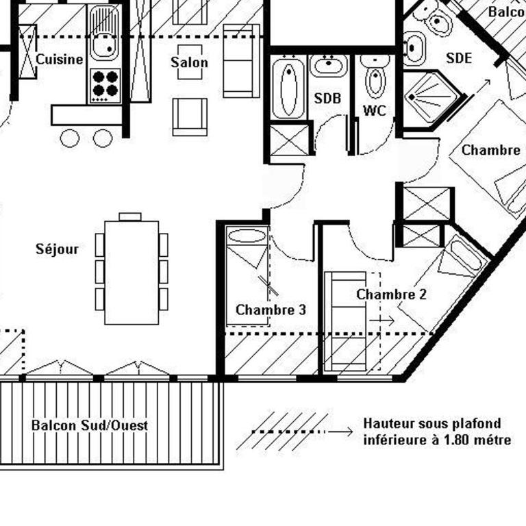 Appartement spacieux 6 pers. · Proche pistes · Balcon · WIFI - FR-1-344-1101 - Appartement - 15