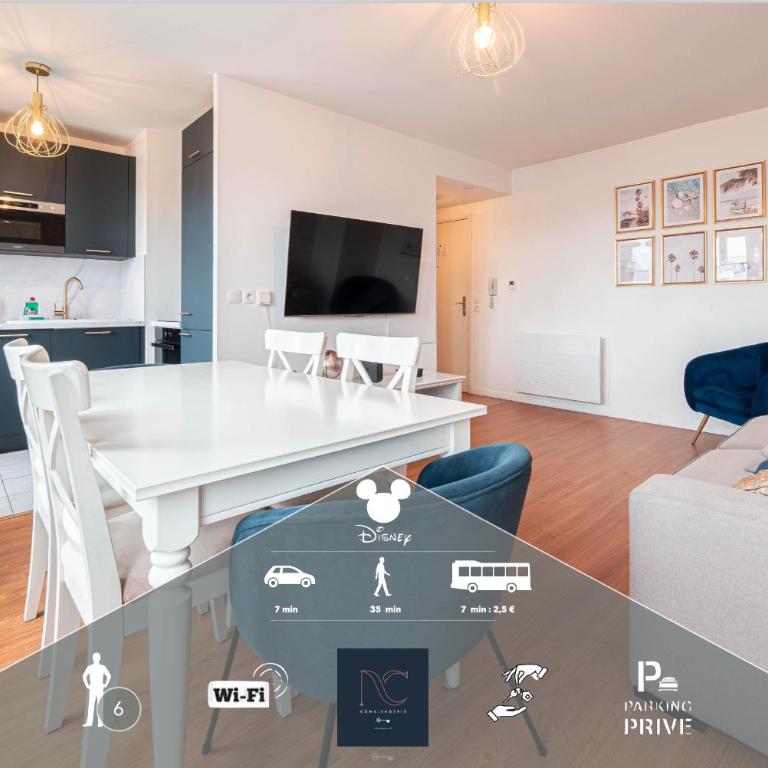 Disneyland-Paris, 6pers, Parking, Wifi - Appartamento con 2 Camere da Letto - 1